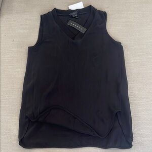Theory Black V-Neck Tank Top